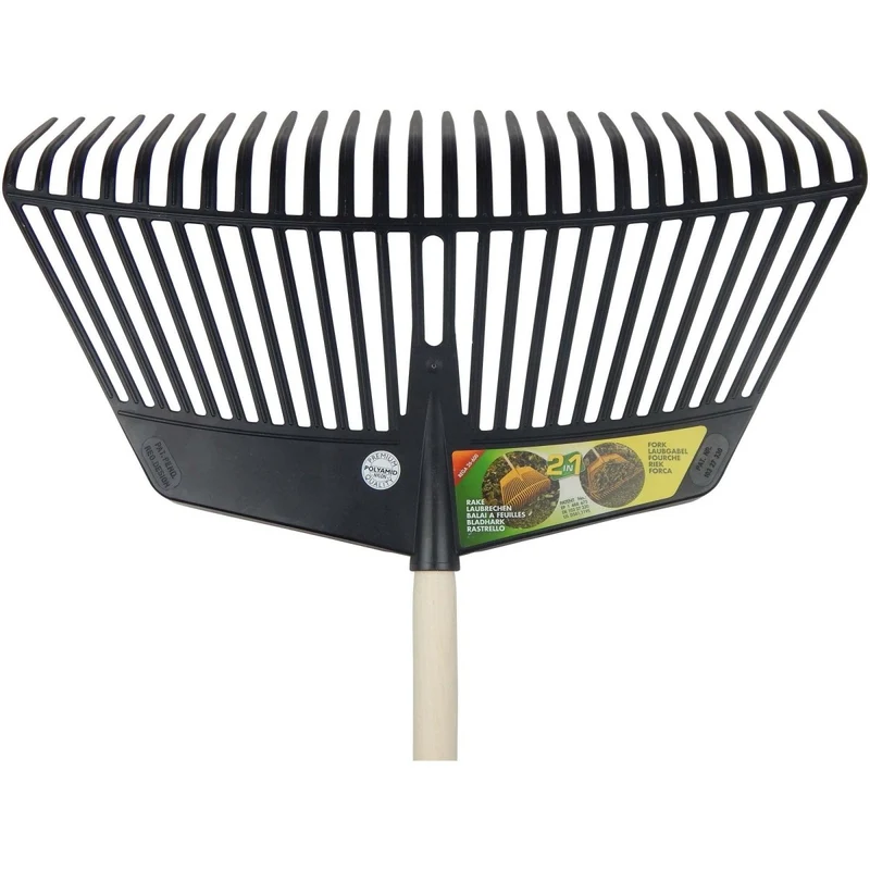 SHW Kunststoff- Funktionsrechen 60 cm / 26 Zinken mit Stiel