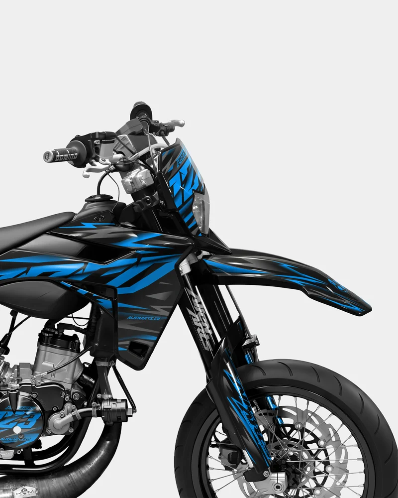 NOVUM- Kit deco SHERCO 50cc - Bleu