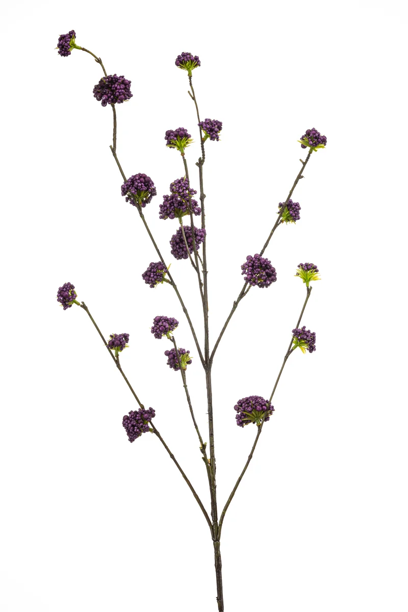 Schönfrucht mit Beeren künstlich 100 cm - 1 Zweig- Lila
