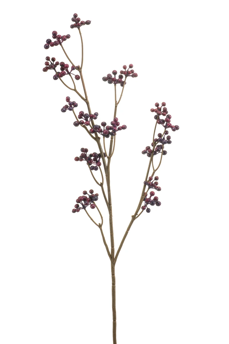 Beeren künstlich 75 cm - 1 Zweig - Violett