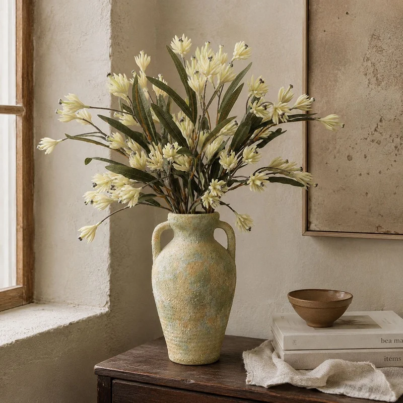 61 cm künstliche Magnolienblüten, Strauß mit 9 Blüten, Dekoblumen für Zuhause, Hotel & Gewerbe