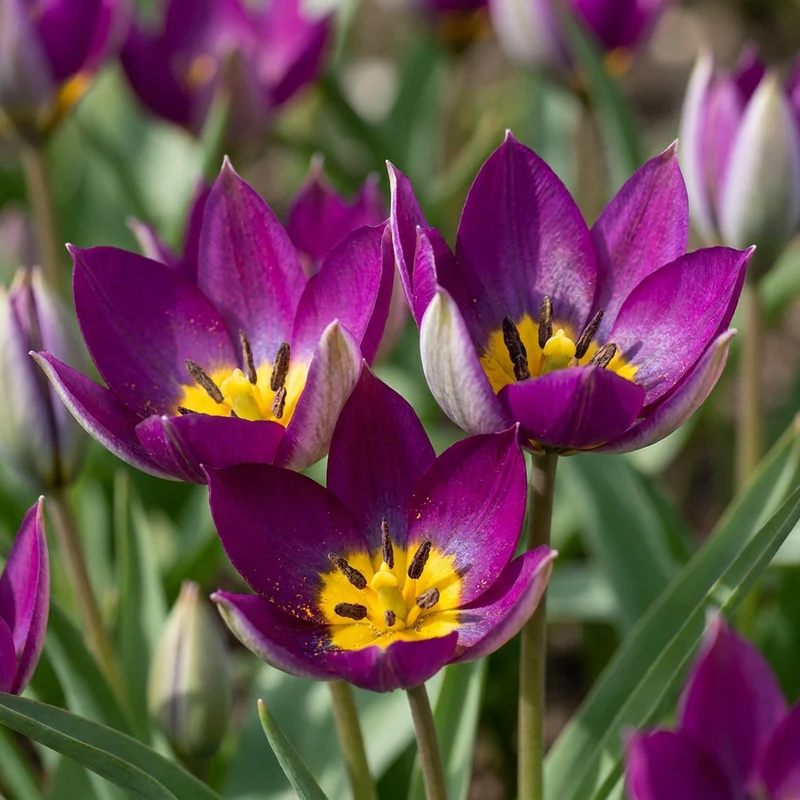Wildtulpe Persian Pearl – Tulipa humilis online kaufen | 25 bis 200 Blumenzwiebeln, violett & verwildernd – Wurzelwerk Design