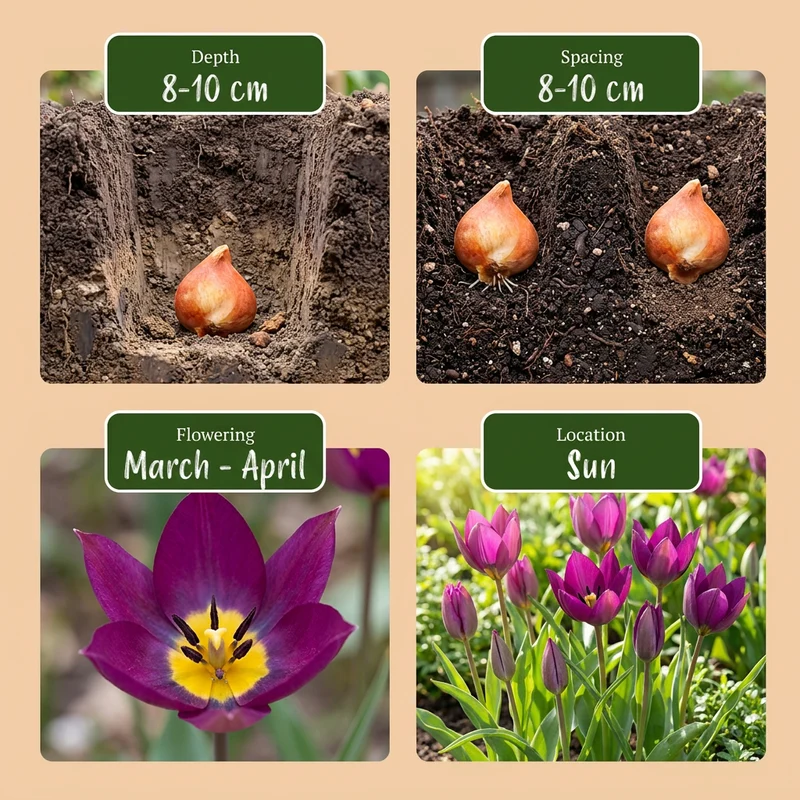 Wildtulpe Persian Pearl – Tulipa humilis online kaufen | 25 bis 200 Blumenzwiebeln, violett & verwildernd – Wurzelwerk Design