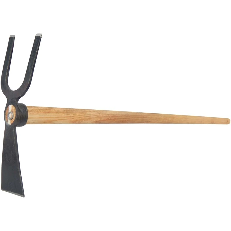 SHW Gartenhacke Blatt schmal 2 Zinken stumpf mit Eschenstiel 135 cm