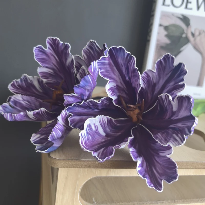 Künstliche Tulpe, Einzelstiel, 68 cm, Retro-Stil, Latex-Material, für Hochzeit, Zuhause und Büro