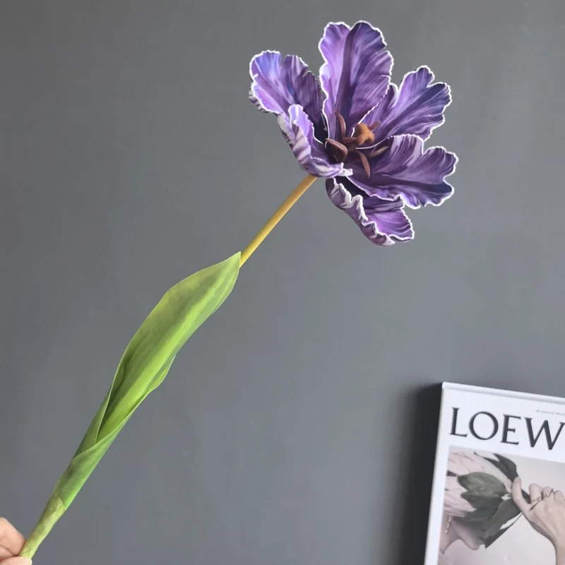 Künstliche Tulpe, Einzelstiel, 68 cm, Retro-Stil, Latex-Material, für Hochzeit, Zuhause und Büro
