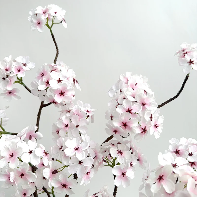 Künstliche Birnenblütenzweige, 6 Blüten, 92 cm hoch, Seidenstoff, für Hochzeit, Dekoration, Innenraum