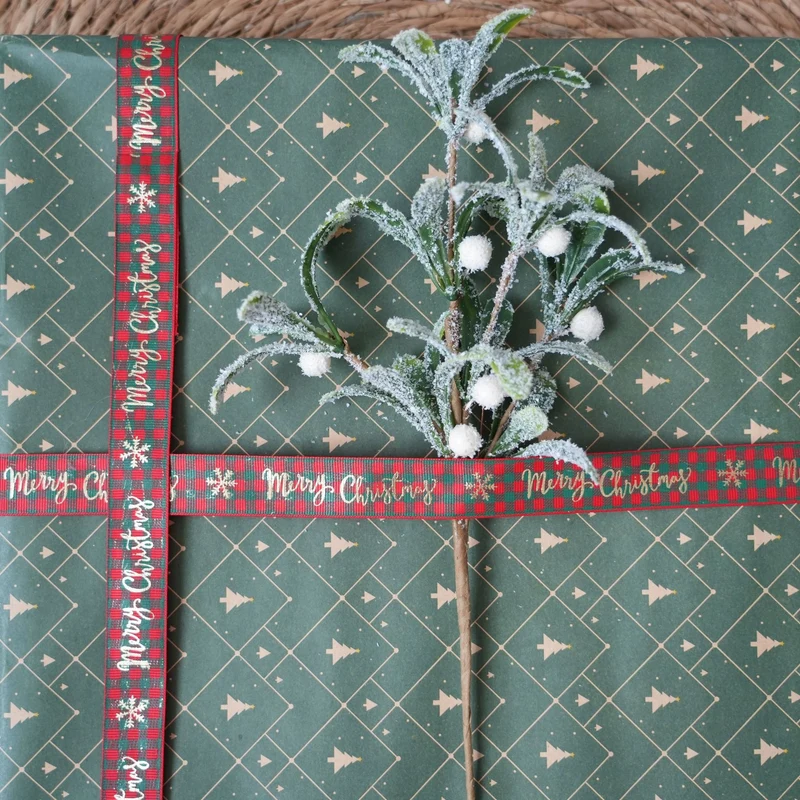 Künstlicher Olivenzweig 34 cm, Plastik, Einzelstiel, Festliche Deko für Hochzeit, Weihnachten, Hotel, Büro