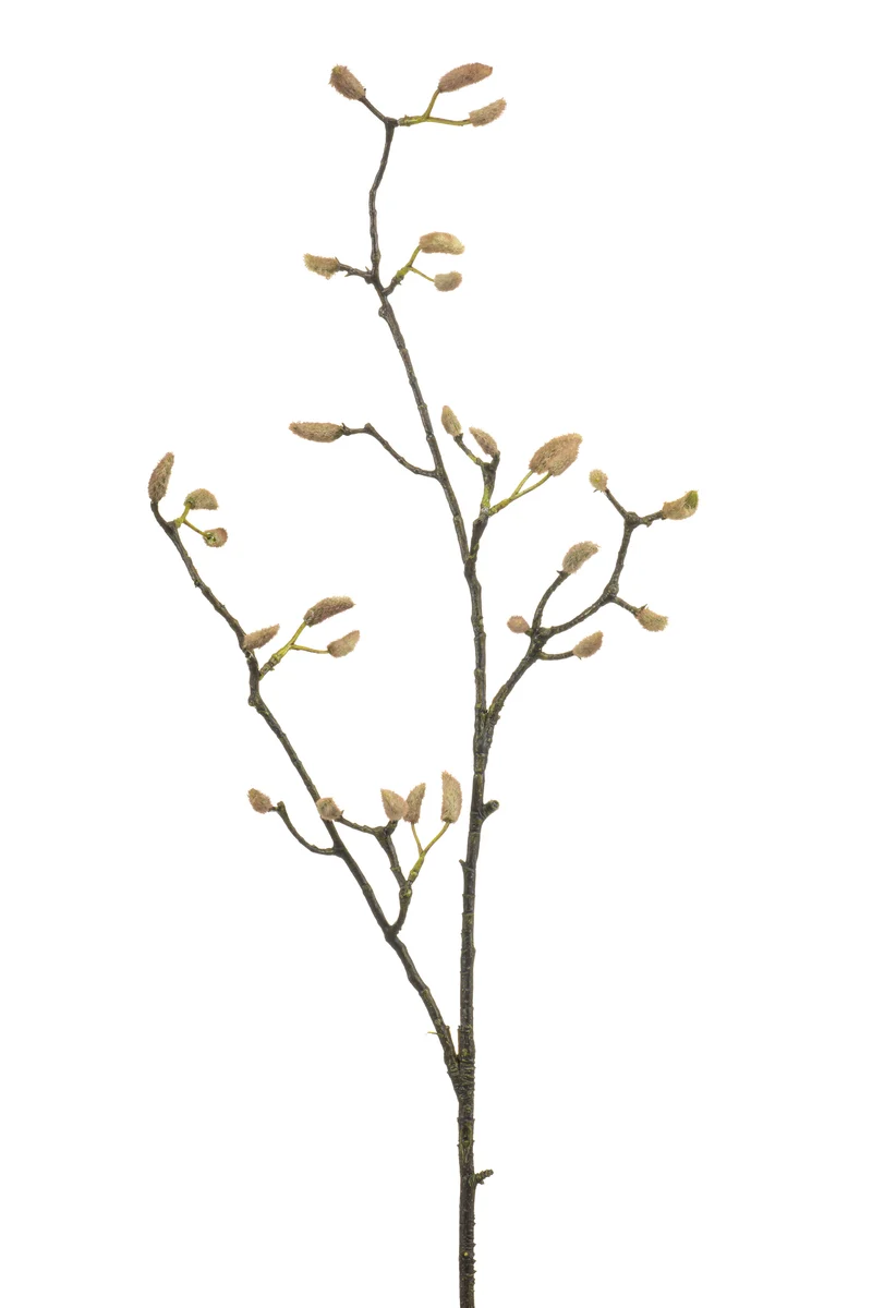 Magnolie künstlich 90 cm - 1 Zweig- Braun