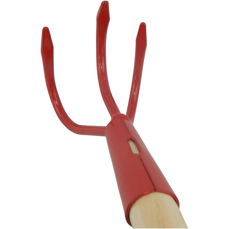 SHW Kinder-Gartengrubber, 3 Zinken, mit Hartholzstiel