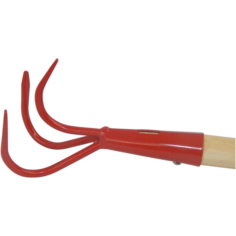 SHW Kinder-Gartengrubber, 3 Zinken, mit Hartholzstiel
