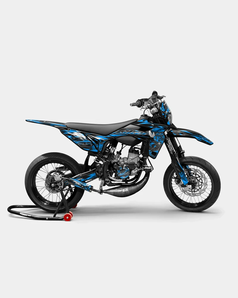 LISSE- Kit deco SHERCO 50cc - Bleu