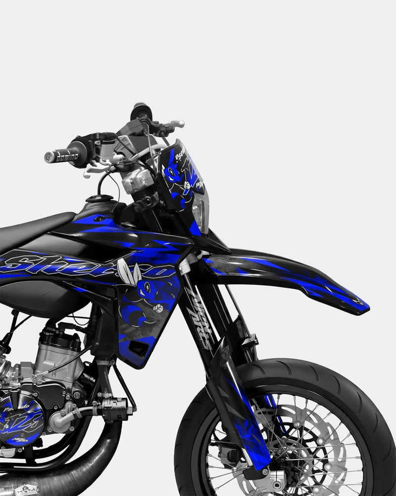 LISSE- Kit deco SHERCO 50cc - Bleu foncé