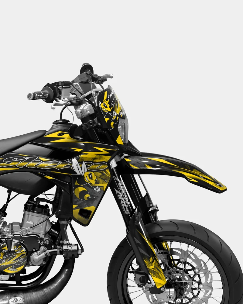 LISSE- Kit deco SHERCO 50cc - Jaune foncé