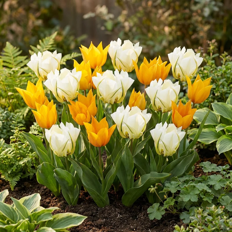 Tulpe Sunbath – Tulipa online kaufen | 15 bis 120 Blumenzwiebeln, Gelb-Weiß & leuchtend – Wurzelwerk Design
