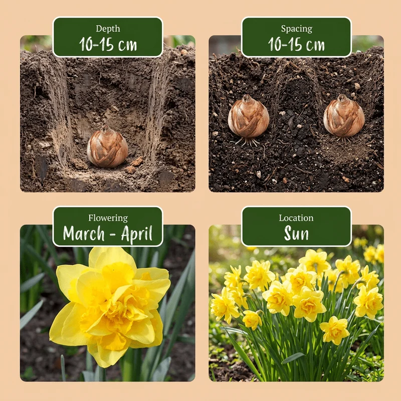 Gefüllte Narzisse Golden Ducat – Narcissus online kaufen | 10 bis 80 Blumenzwiebeln, goldgelb & gefüllt – Wurzelwerk Design