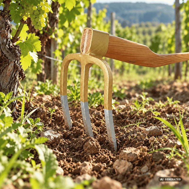 SHW Weinberg-Karst 3 Zinken spitz mit Eschen-Kuhfuß-Stiel 120 cm