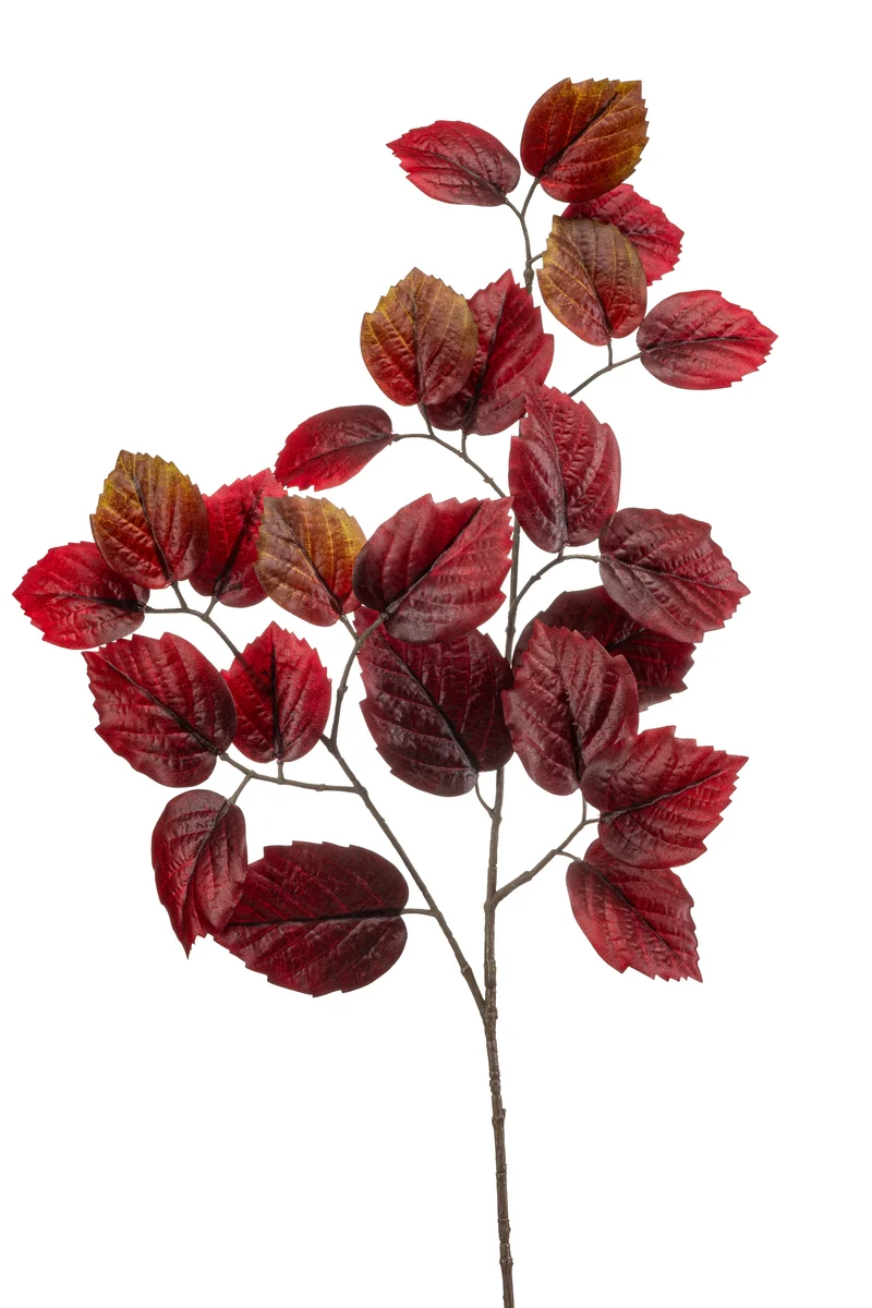 Birke künstlich 80 cm - 1 Zweig - Bordeaux