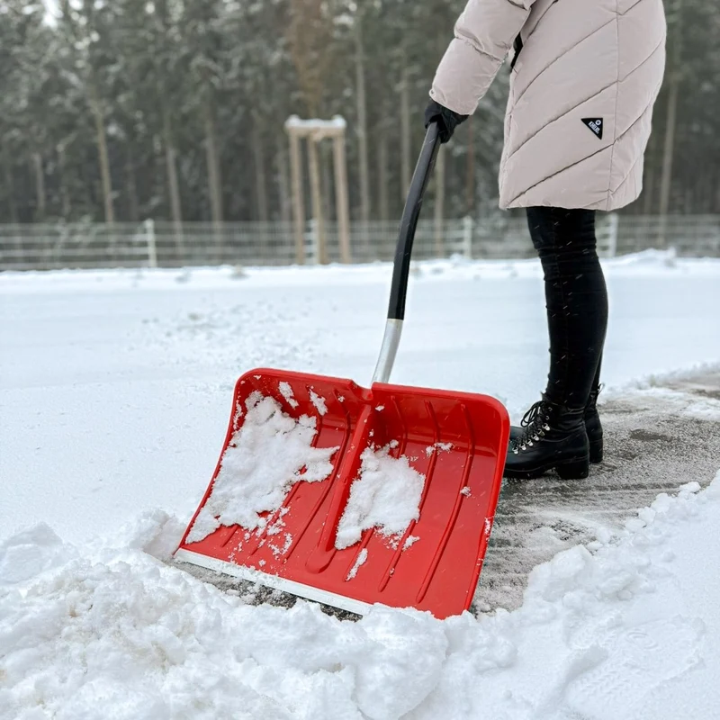 SHW Schneeschieber-Kunststoff 55 cm mit ergonomischem Alustiel