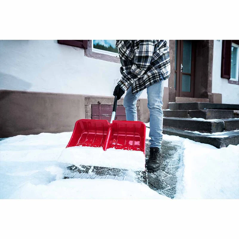 SHW Schneeschieber-Kunststoff 55 cm mit ergonomischem Alustiel