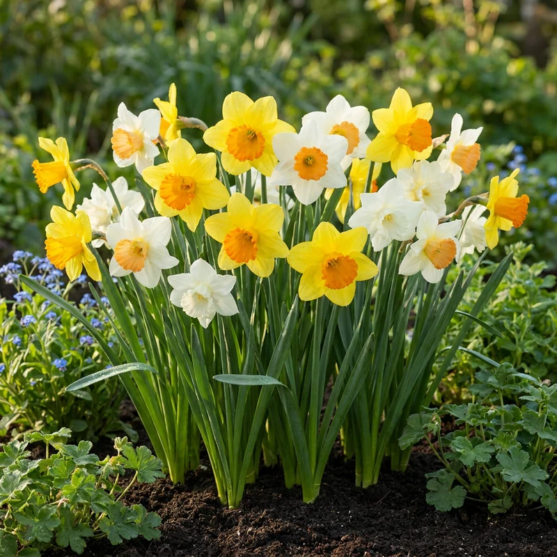 Großkronige Narzissen Mischung – Narcissus online kaufen | 30 bis 120 Blumenzwiebeln, gelb-weiß & großblütig – Wurzelwerk Design
