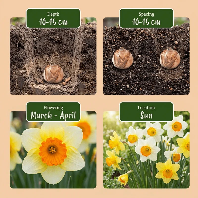 Großkronige Narzissen Mischung – Narcissus online kaufen | 30 bis 120 Blumenzwiebeln, gelb-weiß & großblütig – Wurzelwerk Design