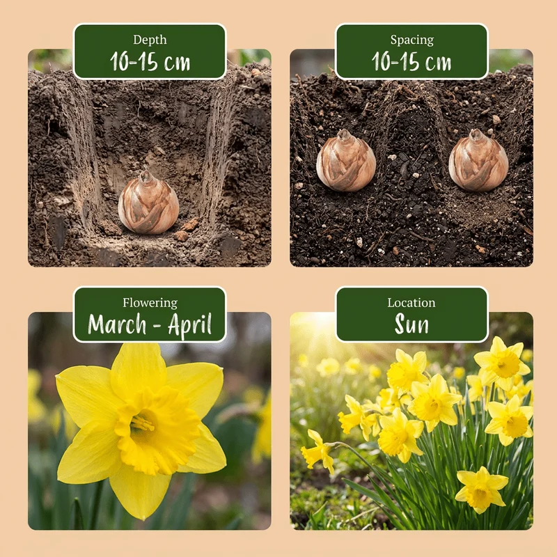 Narzisse Carlton – Narcissus online kaufen | 30 bis 120 Blumenzwiebeln, goldgelb & großblütig – Wurzelwerk Design