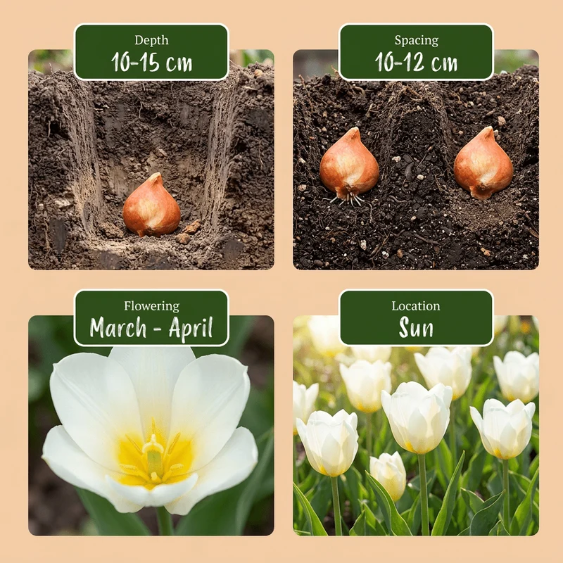 Triumph-Tulpe Weiß – Tulipa online kaufen | 30 bis 120 Blumenzwiebeln, standfest & langstielig – Wurzelwerk Design