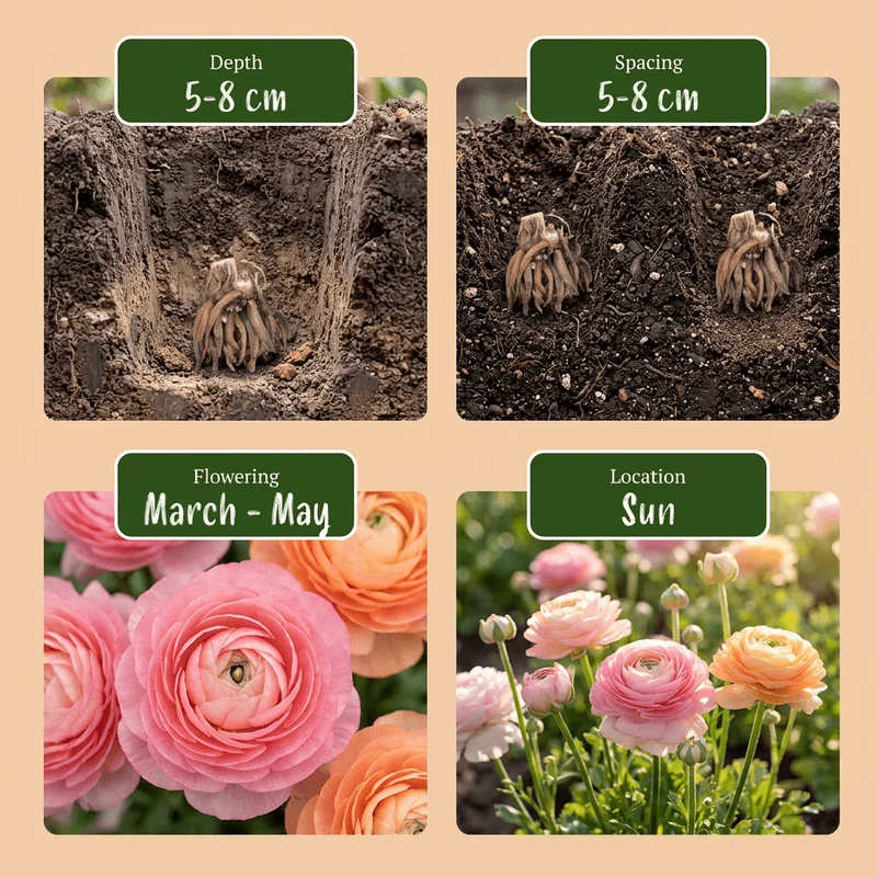 Ranunkeln Pastell-Mischung – Ranunculus online kaufen | 80 bis 320 Knollen, zarte Töne & Schnittblume – Wurzelwerk Design