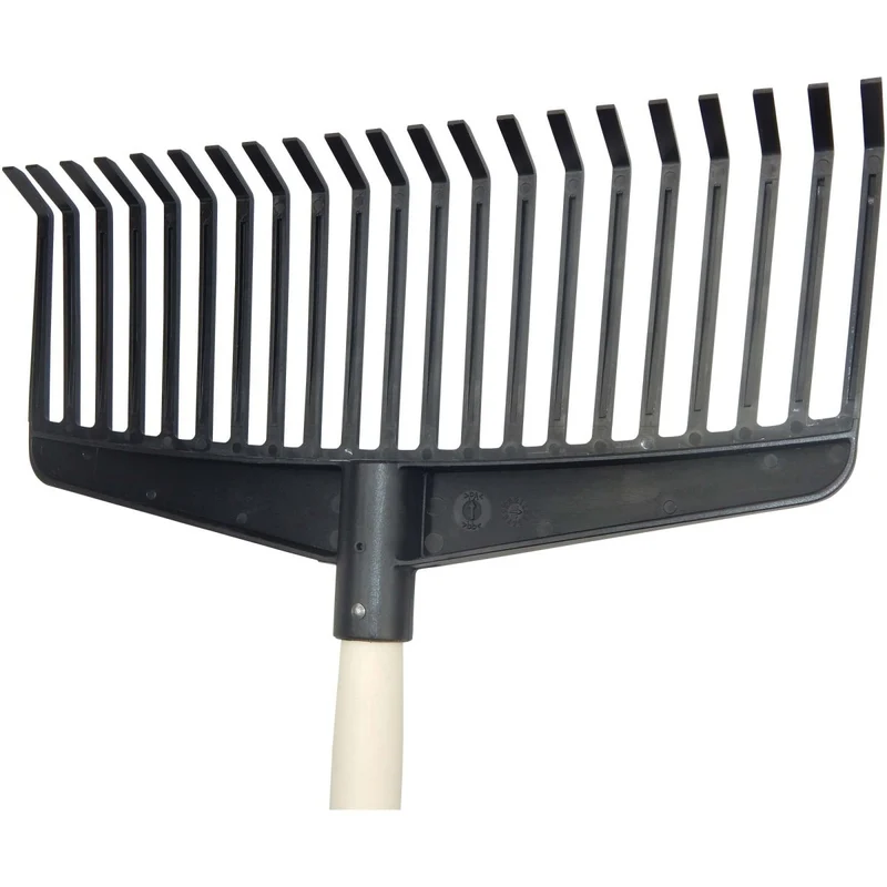 SHW Nylonbesen schwarz, 21 Zinken mit Stiel 140 cm