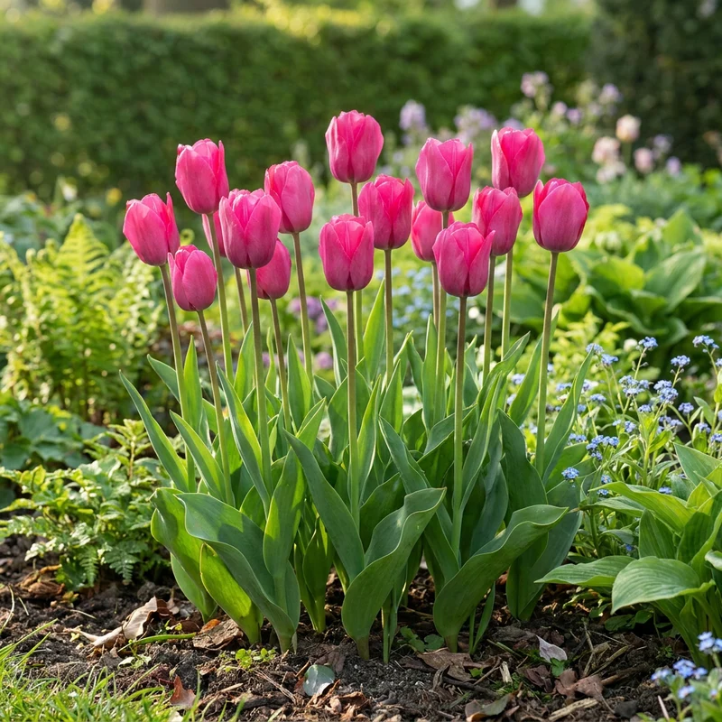 Triumph-Tulpe Rosa – Tulipa online kaufen | 30 bis 120 Blumenzwiebeln, standfest & langstielig – Wurzelwerk Design