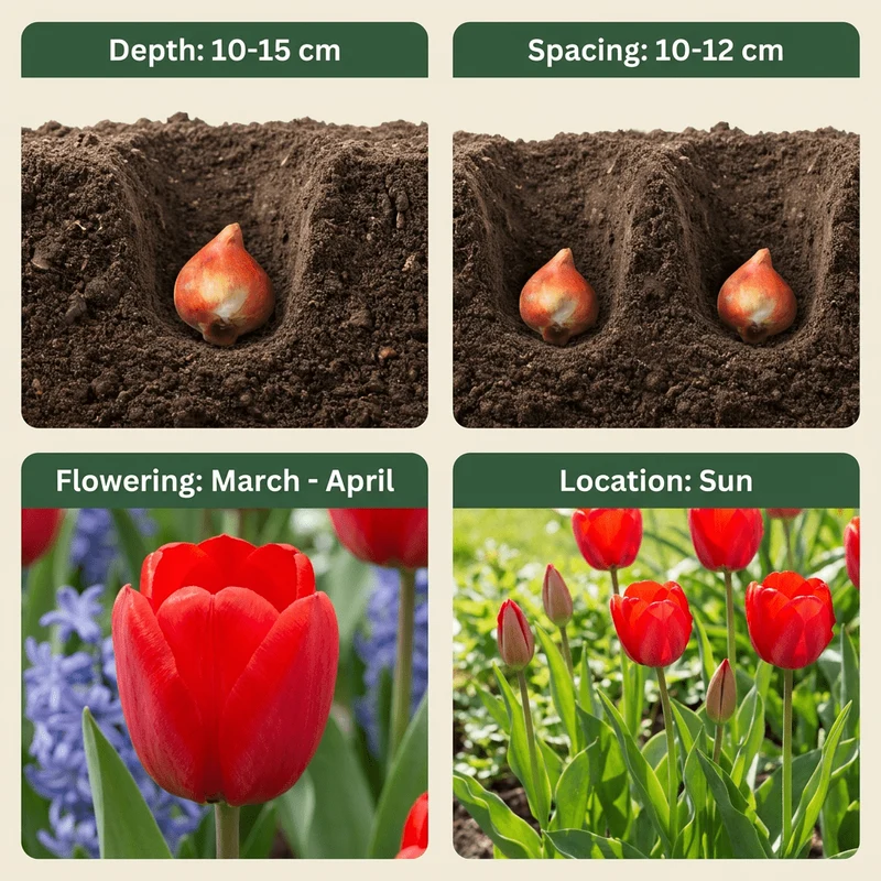 Triumph-Tulpe Rot – Tulipa online kaufen | 30 bis 120 Blumenzwiebeln, standfest & langstielig – Wurzelwerk Design