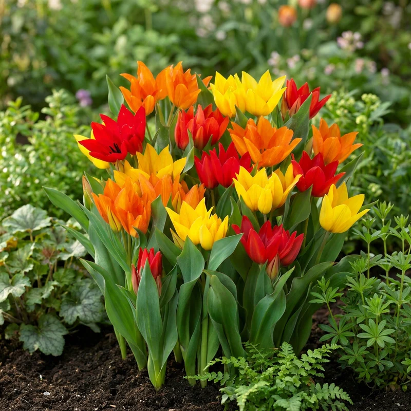 Wildtulpe Praestans Mischung – Tulipa praestans online kaufen | 50 bis 200 Blumenzwiebeln, mehrblütig & verwildernd – Wurzelwerk Design