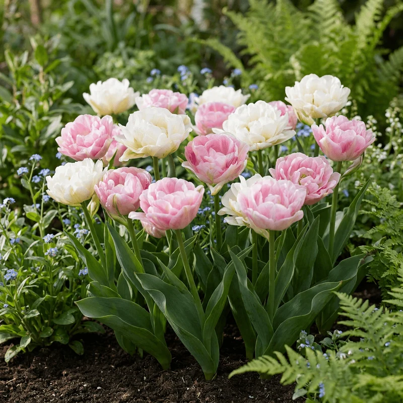 Gefüllte Tulpe Double Sensation – Tulipa online kaufen | 24 bis 96 Blumenzwiebeln, gefüllt & mehrfarbig – Wurzelwerk Design