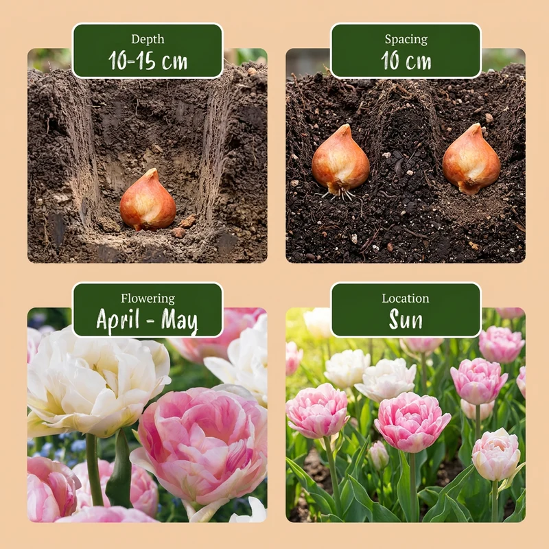 Gefüllte Tulpe Double Sensation – Tulipa online kaufen | 24 bis 96 Blumenzwiebeln, gefüllt & mehrfarbig – Wurzelwerk Design