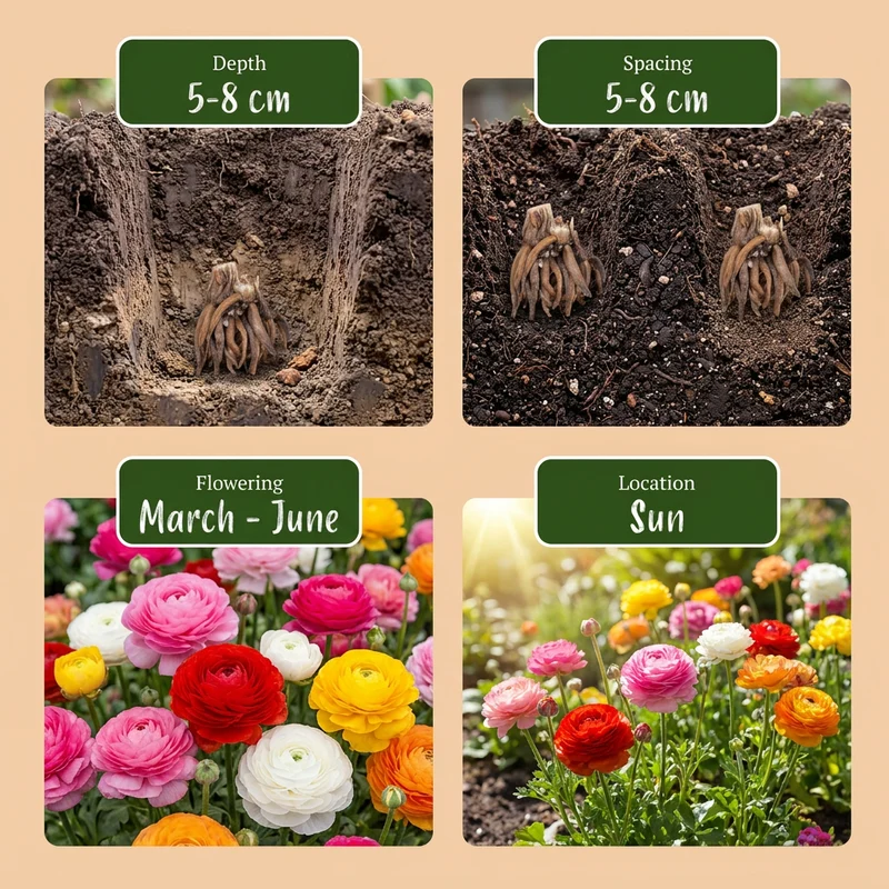 Ranunkeln Mischung – Ranunculus online kaufen | 80 bis 320 Knollen, dicht gefüllt & Schnittblume – Wurzelwerk Design
