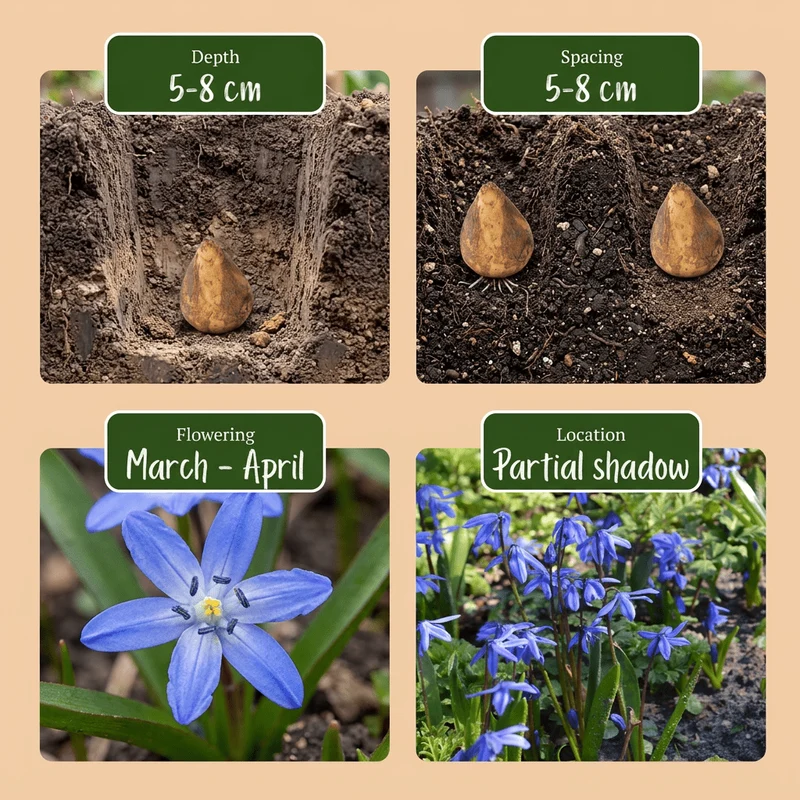Sibirischer Blaustern – Scilla siberica online kaufen | 100 bis 400 Blumenzwiebeln, leuchtend blau & verwildernd – Wurzelwerk Design