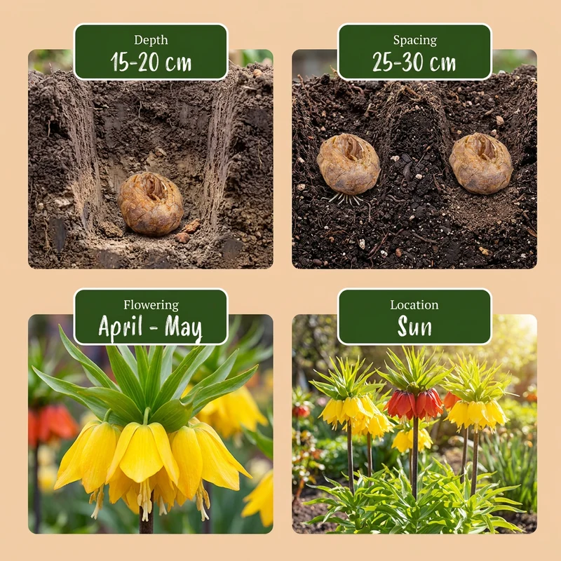 Kaiserkrone Mischung – Fritillaria imperialis online kaufen | 6 bis 24 Blumenzwiebeln, imposant & aufrecht – Wurzelwerk Design