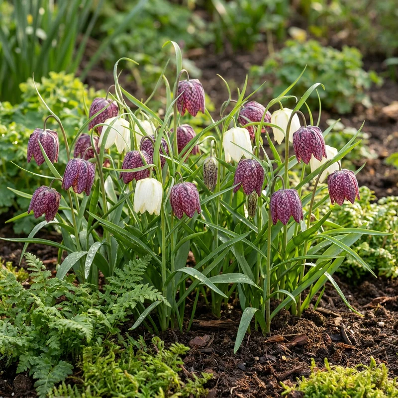 Schachbrettblume – Fritillaria meleagris online kaufen | 60 bis 240 Blumenzwiebeln, gemustert & für feuchte Wiesen – Wurzelwerk Design