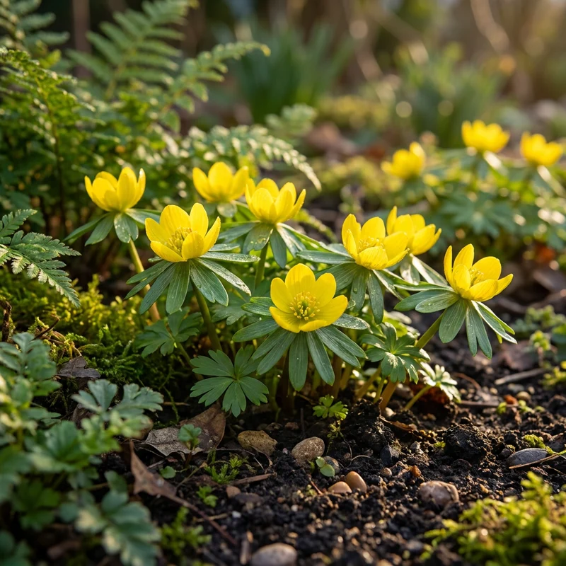 Winterling – Eranthis cilicica online kaufen | 50 bis 200 Knollen, goldgelb & sehr früh – Wurzelwerk Design