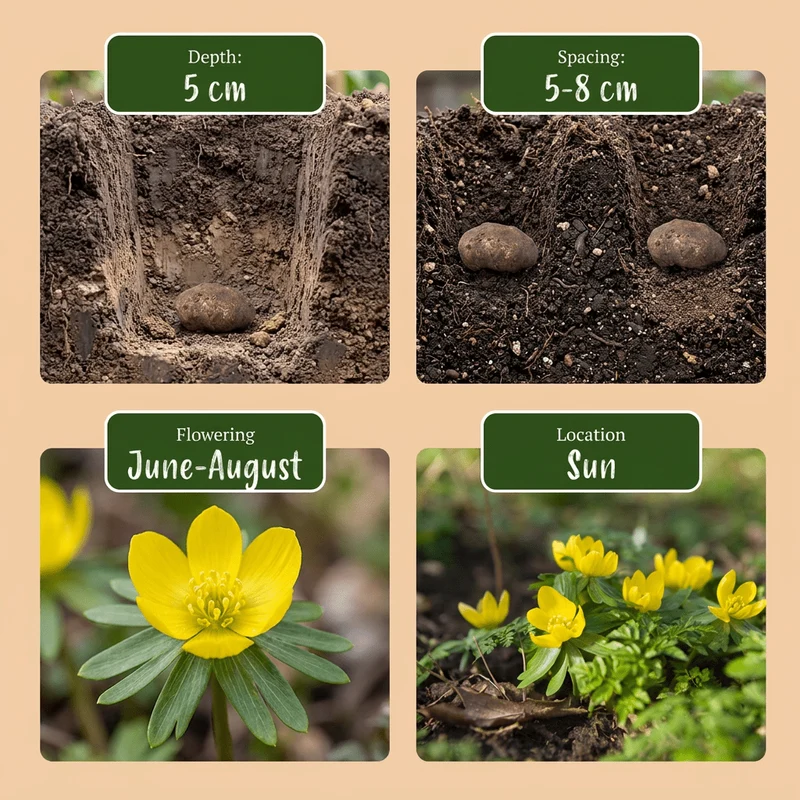 Winterling – Eranthis cilicica online kaufen | 50 bis 200 Knollen, goldgelb & sehr früh – Wurzelwerk Design