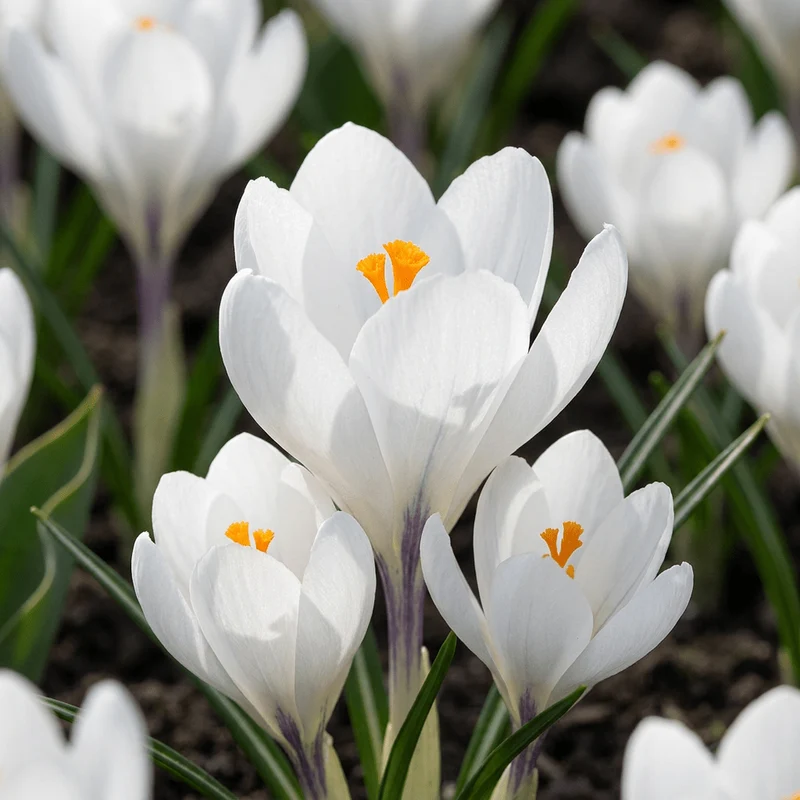 Krokus Weiß – Crocus online kaufen | 60 bis 240 Blumenzwiebeln, großblütig & reinweiß – Wurzelwerk Design