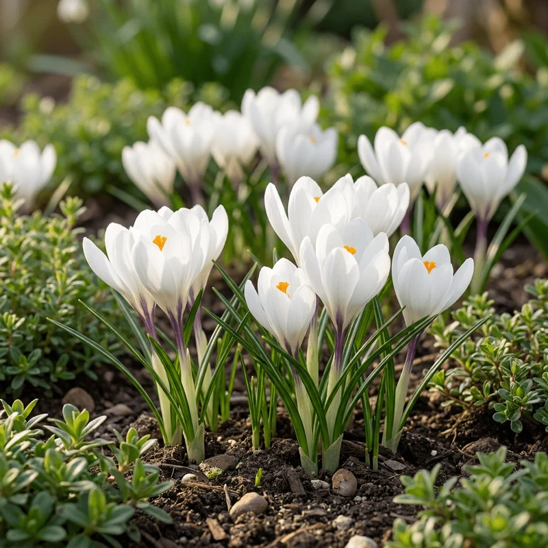 Krokus Weiß – Crocus online kaufen | 60 bis 240 Blumenzwiebeln, großblütig & reinweiß – Wurzelwerk Design