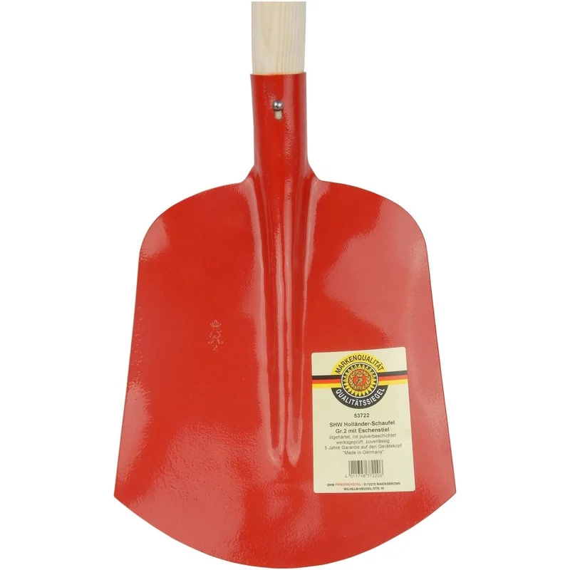 SHW Holländer Schaufel Gr. 2 rot mit Gerätestiel 135 cm