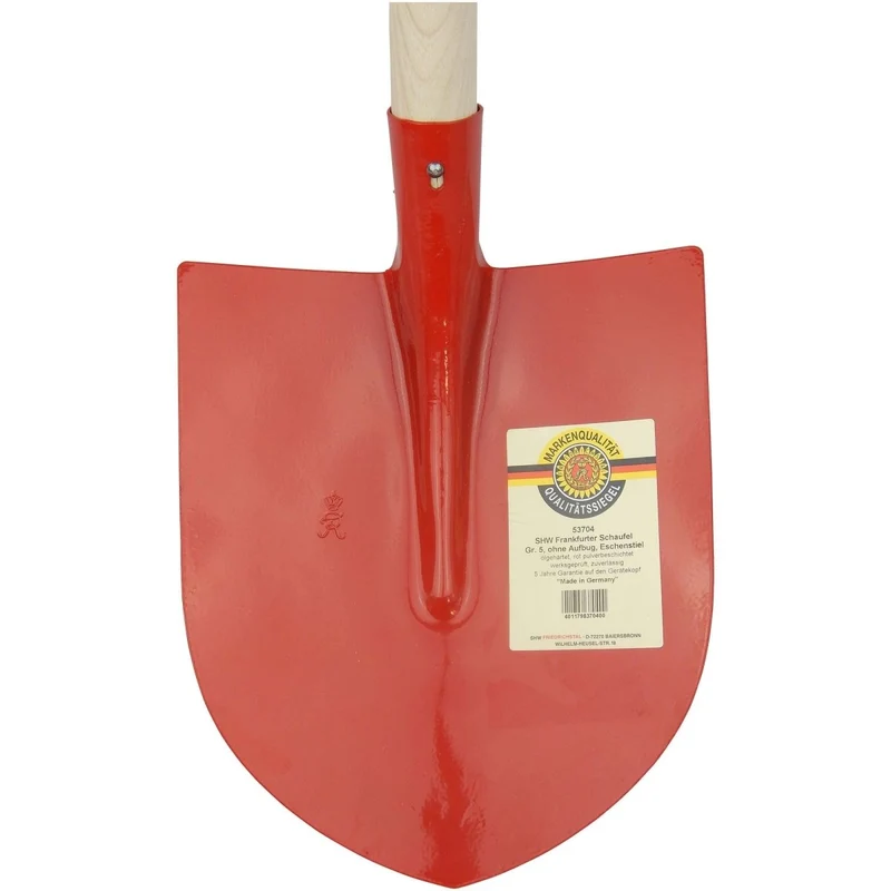 SHW Frankfurter Schaufel, Gr. 5, rot, mit Eschenstiel