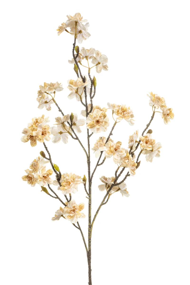 Blossom Spray künstlich 95 cm - 1 Zweig - Elfenbein