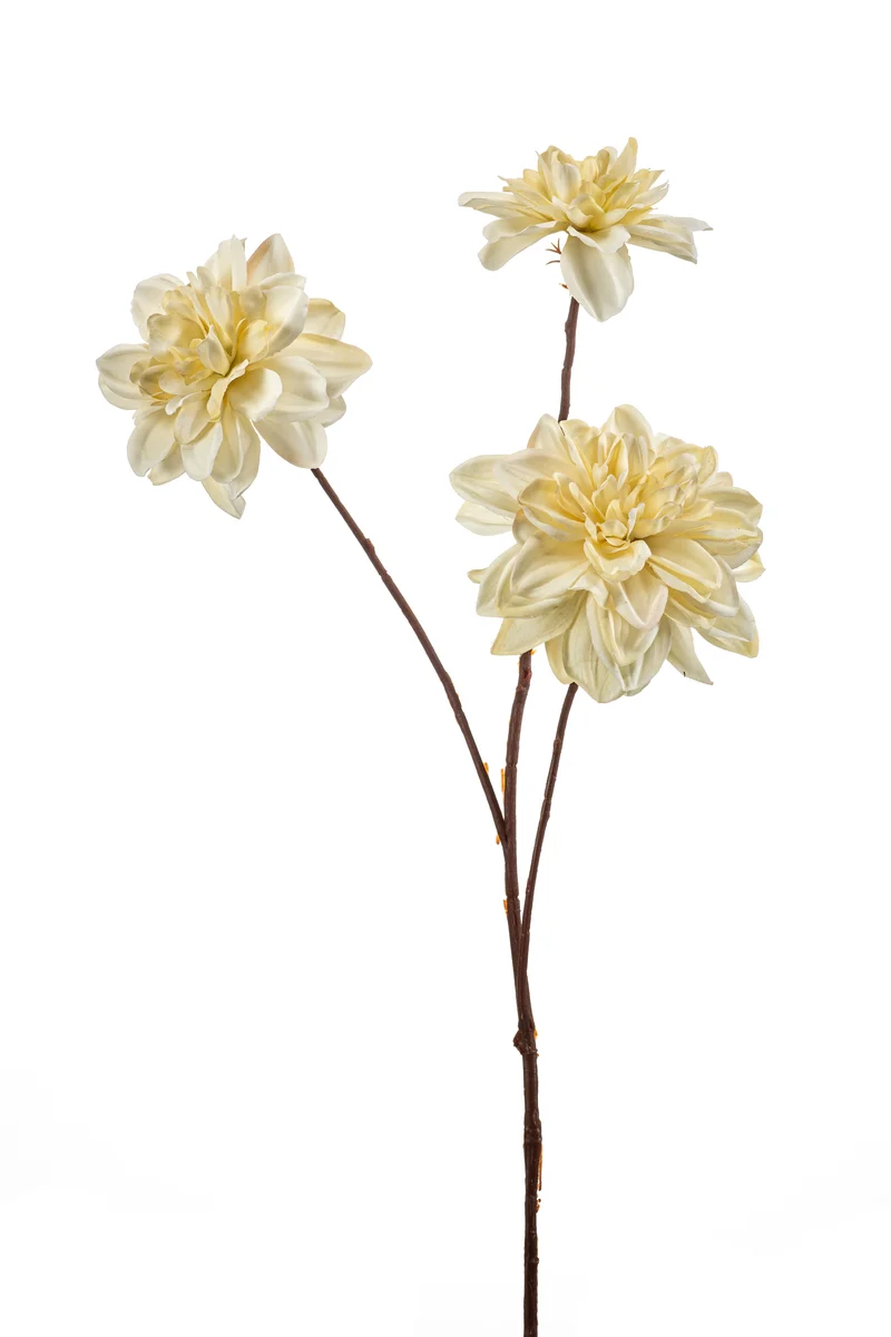 Dahlie künstlich 65 cm - 1 Stiel - Creme