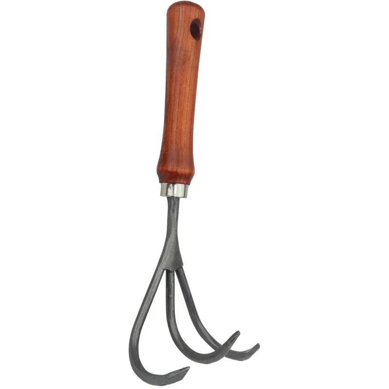 SHW Handgrubber 3 Zinken mit Eschenholzgriff