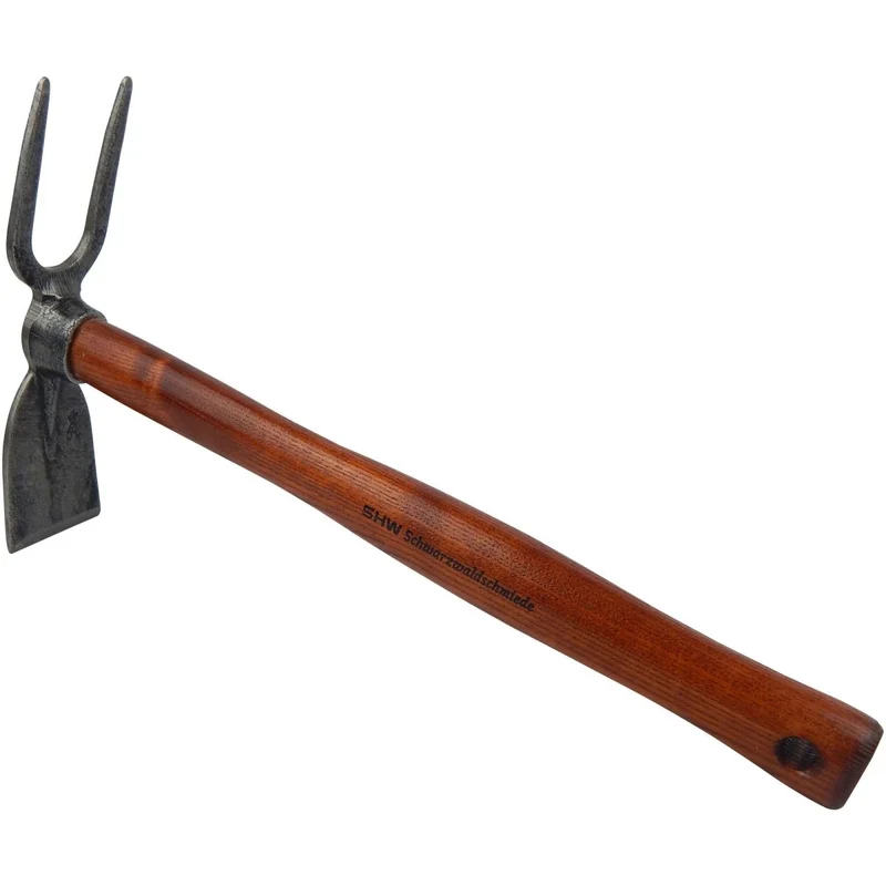 SHW Häckchen mit Breitblatt 2 Zinken und Eschenholzstiel 40 cm