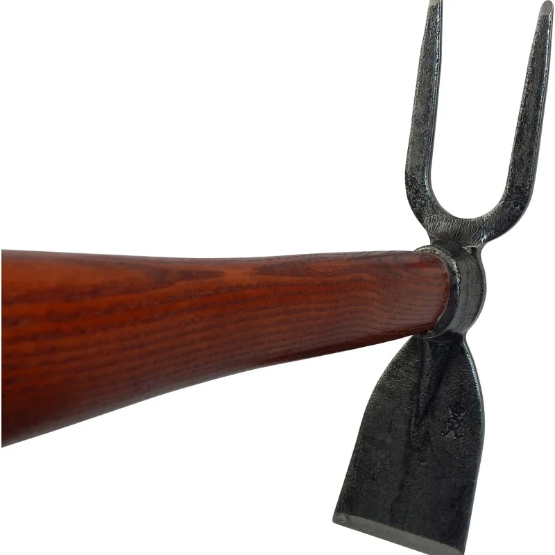 SHW Häckchen mit Breitblatt 2 Zinken und Eschenholzstiel 40 cm